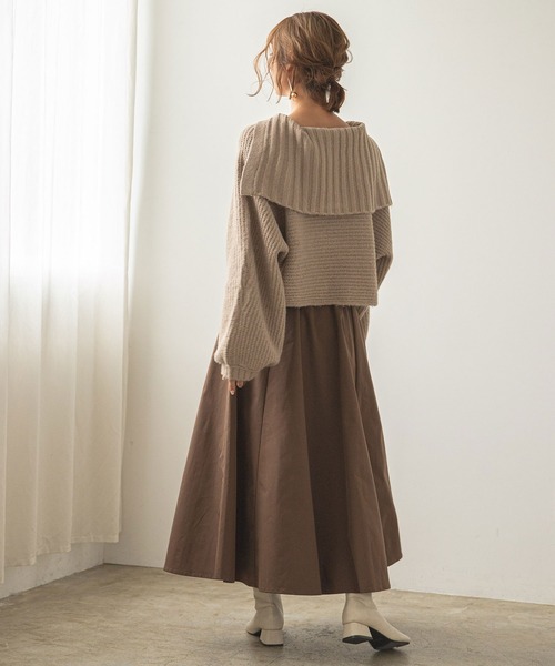 rectangle（レクタングル）の「セーラーカラーニット（ニット/セーター・レディース・ブラック/ブルー/アイボリー/グレイッシュベージュ・FREE）」の16枚目の写真