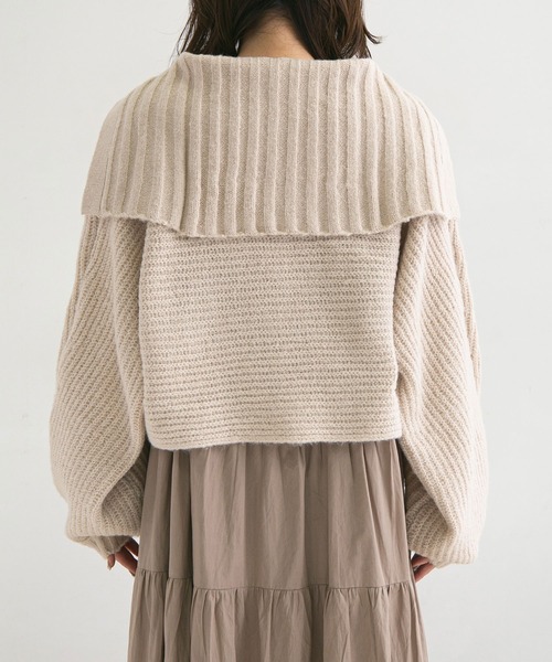 rectangle（レクタングル）の「セーラーカラーニット（ニット/セーター・レディース・ブラック/ブルー/アイボリー/グレイッシュベージュ・FREE）」の9枚目の写真