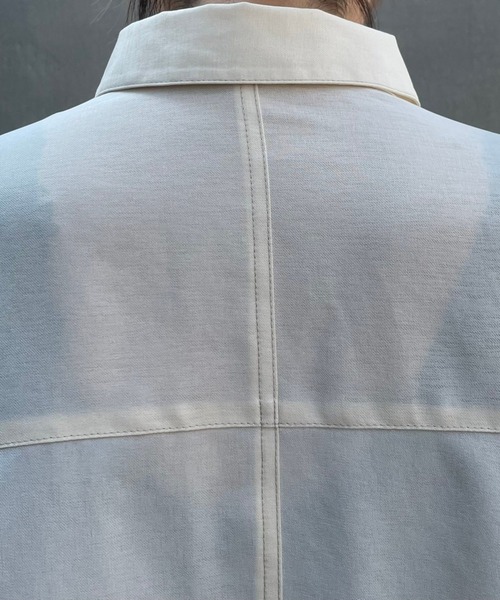 PAGEBOY（ページボーイ）の「ルーズポケットBIGシャツ（シャツ/ブラウス・レディース・ブラック/アイボリー/ホワイト系その他/グレイッシュベージュ/アクア・FREE）」の16枚目の写真