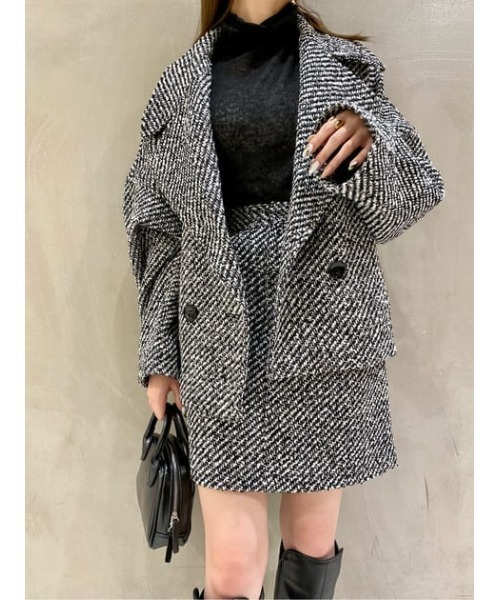 MOUSSY（マウジー）の「TWEED MINI スカート（スカート・レディース・ブラック/ブラウン/レッド・0/2/1）」の21枚目の写真
