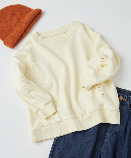 CIAOPANIC TYPY（チャオパニックティピー）の「【KIDS】ダメージスウェットプルオーバー（スウェット・キッズ・ブラック/ホワイト/レッド・SMALL/X-LARGE/LARGE/MEDIUM/XX-LARGE）」の20枚目の写真