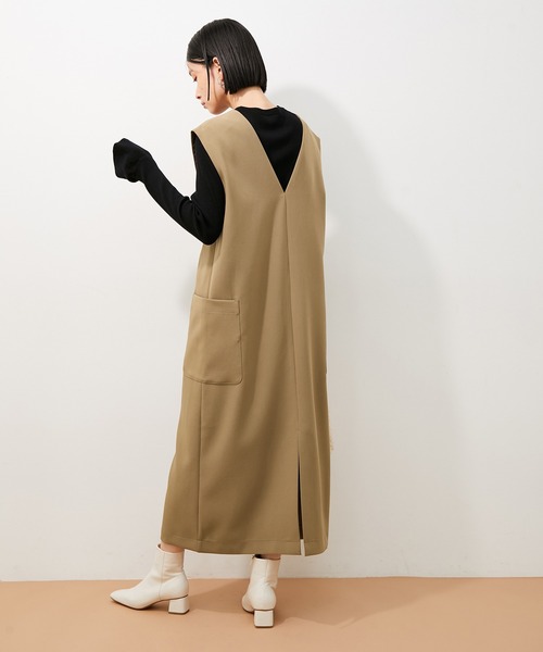 ADAM ET ROPE'(アダムエロペ)の「【アウトレット店舗・WEB限定】2WAYジャンパースカート(ジャンパースカート・レディース・ブラック/ブラウン・FREE)」の9枚目の写真