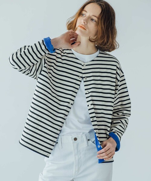ORCIVAL(オーシバル)の「ORCIVAL | 裏フリース クルーネックカーディガン WOMEN(カーディガン/ボレロ・レディース・ブルー系その他5/ブラック/ホワイト系その他6・1)」の17枚目の写真