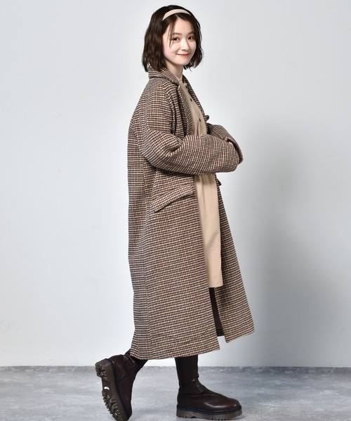 RETRO GIRL(レトロガール)の「ロングコート(チェスターコート・レディース・ブラック/オレンジ/アイボリー/ブラウン系その他・FREE)」の9枚目の写真