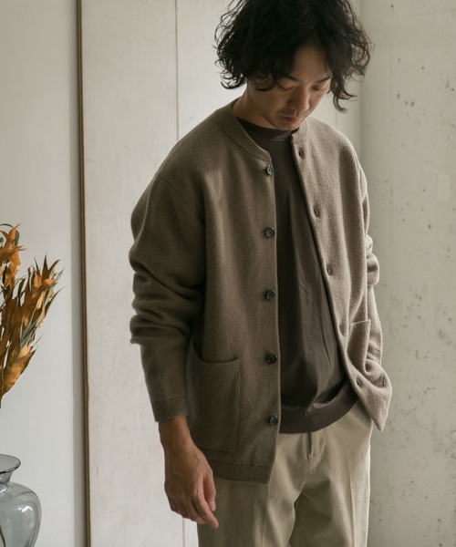 URBAN RESEARCH DOORS（アーバンリサーチドアーズ）の「ハミルトンウールニットカーディガン（カーディガン/ボレロ・メンズ・モカ/ブラック・40/38）」の2枚目の写真