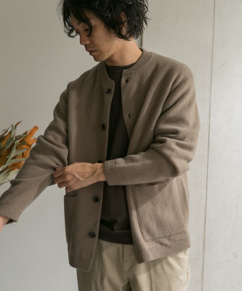 URBAN RESEARCH DOORS（アーバンリサーチドアーズ）の「ハミルトンウールニットカーディガン（カーディガン/ボレロ・メンズ・モカ/ブラック・40/38）」の7枚目の写真