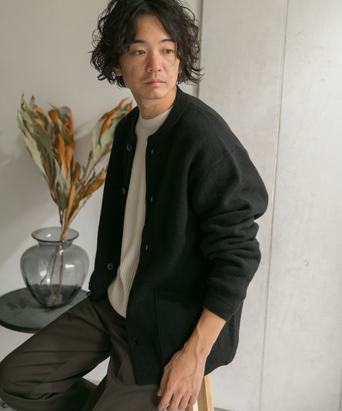 URBAN RESEARCH DOORS（アーバンリサーチドアーズ）の「ハミルトンウールニットカーディガン（カーディガン/ボレロ・メンズ・モカ/ブラック・40/38）」の16枚目の写真