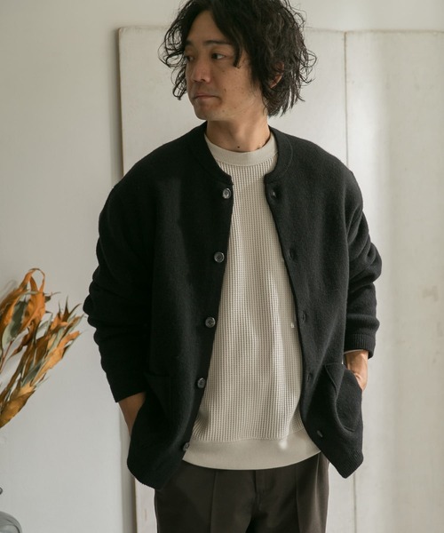 URBAN RESEARCH DOORS（アーバンリサーチドアーズ）の「ハミルトンウールニットカーディガン（カーディガン/ボレロ・メンズ・モカ/ブラック・40/38）」の17枚目の写真