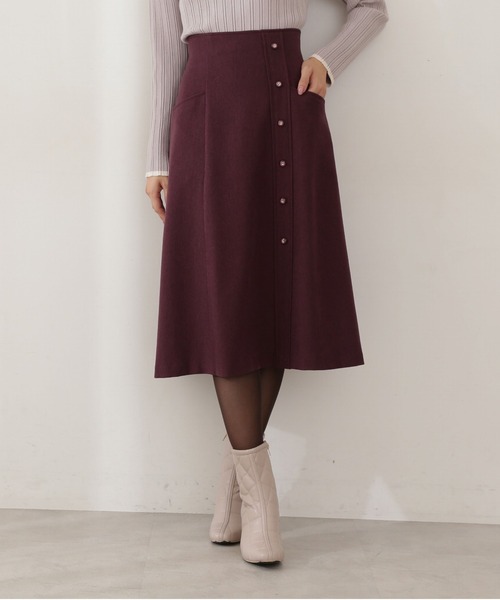 特別価格セール フロントボタンデザインフレアSK / 1211220108 特別価格セール フロントボタンデザインフレアSK / 1211220108