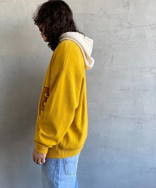 TIMELY WARNING（タイムリーワーニング）の「【WEB限定】[TIMELY WARNING/タイムリーワーニング] ワッペン刺繍 レタードニットカーディガン（カーディガン/ボレロ・レディース・レッド/イエロー/ブルー・M/L）」の15枚目の写真