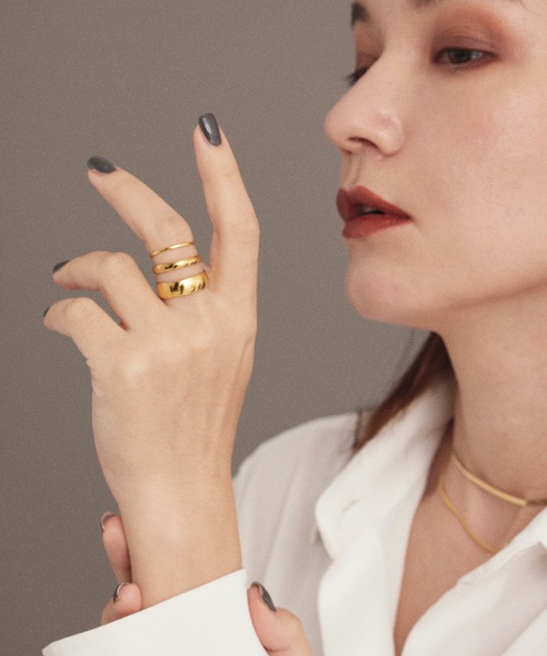 CENE（セネ）の「【CENE】セネ/シンプルリング　(1.1mm)（リング・レディース・ゴールド/シルバー・#11/#13/#9）」の6枚目の写真