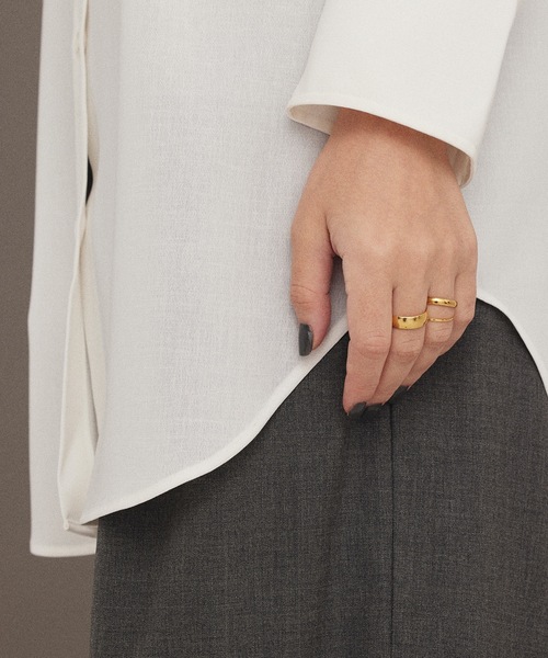 CENE（セネ）の「【CENE】セネ/シンプルリング　(1.1mm)（リング・レディース・ゴールド/シルバー・#11/#13/#9）」の3枚目の写真