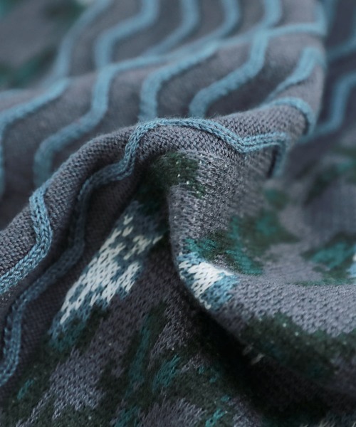 osharewalker（オシャレウォーカー）の「【廃盤】『花柄ジャカード切替ニットトップス』（ニット/セーター・レディース・ラベンダー/ブルーグリーン・2/1）」の14枚目の写真