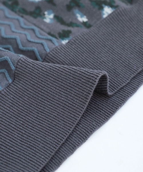 osharewalker（オシャレウォーカー）の「【廃盤】『花柄ジャカード切替ニットトップス』（ニット/セーター・レディース・ラベンダー/ブルーグリーン・2/1）」の17枚目の写真