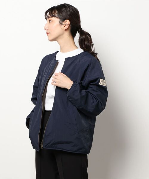 Samansa Mos2（サマンサ モスモス）の「リバーシブルジップブルゾン（ブルゾン・レディース・パープル/ネイビー/カーキ/キナリ・ﾌﾘ-）」の4枚目の写真