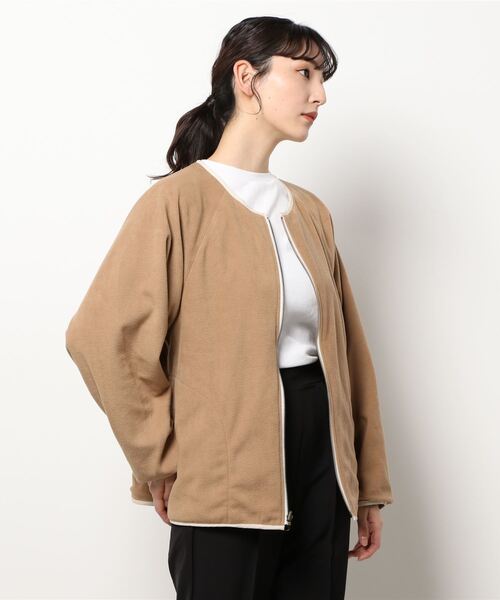 Samansa Mos2（サマンサ モスモス）の「リバーシブルジップブルゾン（ブルゾン・レディース・パープル/ネイビー/カーキ/キナリ・ﾌﾘ-）」の9枚目の写真