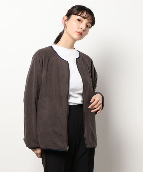 Samansa Mos2（サマンサ モスモス）の「リバーシブルジップブルゾン（ブルゾン・レディース・パープル/ネイビー/カーキ/キナリ・ﾌﾘ-）」の8枚目の写真