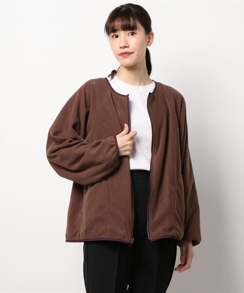 Samansa Mos2（サマンサ モスモス）の「リバーシブルジップブルゾン（ブルゾン・レディース・パープル/ネイビー/カーキ/キナリ・ﾌﾘ-）」の5枚目の写真