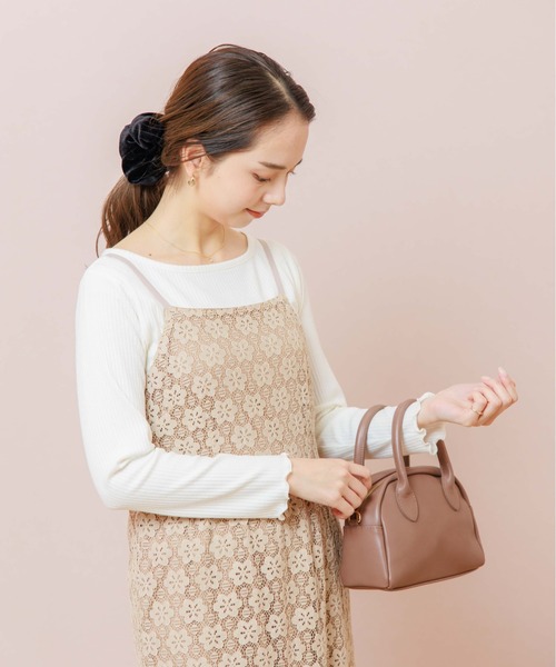 flower（フラワー）の「ボートネックトップ（Tシャツ/カットソー・レディース・ホワイト/ブラウン/グレー・FREE）」の2枚目の写真