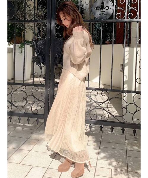 RESEXXY（リゼクシー）の「レース切替フレアスカート（スカート・レディース・ブラック/ブルー/ベージュ・FREE）」の8枚目の写真