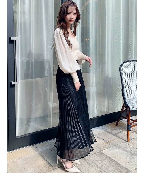 RESEXXY（リゼクシー）の「レース切替フレアスカート（スカート・レディース・ブラック/ブルー/ベージュ・FREE）」の12枚目の写真