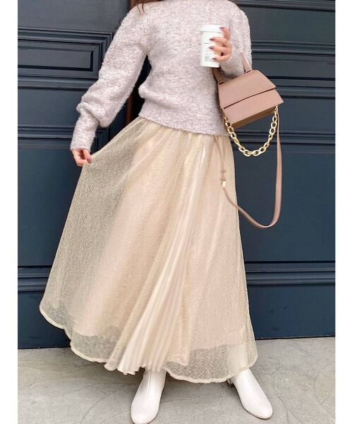 RESEXXY（リゼクシー）の「レース切替フレアスカート（スカート・レディース・ブラック/ブルー/ベージュ・FREE）」の19枚目の写真