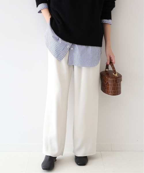 SLOBE IENA（スローブイエナ）の「パターンイージーパンツ【ウエストゴム/手洗い可能】◆（その他パンツ・レディース・ホワイト/ベージュ/グレー・FREE）」の2枚目の写真