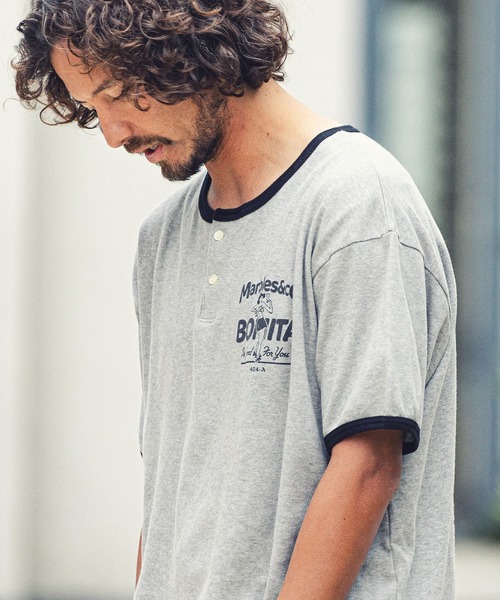 MARBLES(マーブルズ)の「mt7550-VNTG RINGER TEE Tシャツ(Tシャツ/カットソー・メンズ・レッド/ブラック/ブルー・L/S/M/XL)」の5枚目の写真
