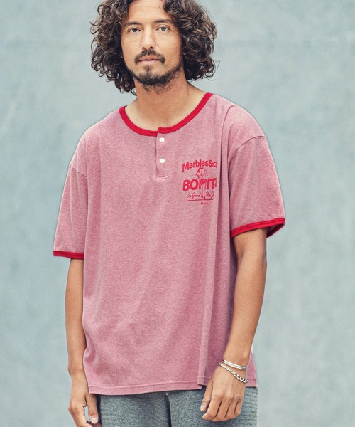 MARBLES(マーブルズ)の「mt7550-VNTG RINGER TEE Tシャツ(Tシャツ/カットソー・メンズ・レッド/ブラック/ブルー・L/S/M/XL)」の10枚目の写真