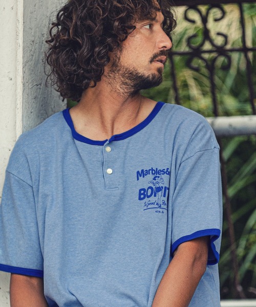 MARBLES(マーブルズ)の「mt7550-VNTG RINGER TEE Tシャツ(Tシャツ/カットソー・メンズ・レッド/ブラック/ブルー・L/S/M/XL)」の13枚目の写真