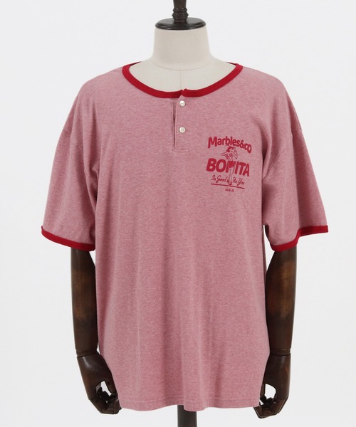 MARBLES(マーブルズ)の「mt7550-VNTG RINGER TEE Tシャツ(Tシャツ/カットソー・メンズ・レッド/ブラック/ブルー・L/S/M/XL)」の18枚目の写真