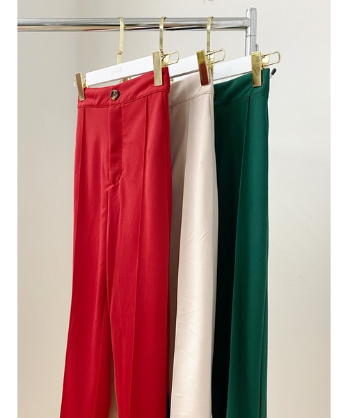 JUMELLE(ジュメロ)の「サイドスリットカラーパンツ(その他パンツ・レディース・ベージュ/レッド/グリーン・SMALL/MEDIUM)」の6枚目の写真