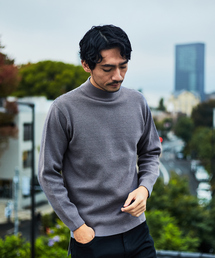 【裏配色】カノコ モックネック ニット