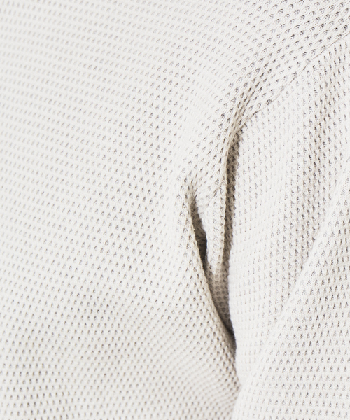 ABAHOUSE GRAY（アバハウスグレイ）の「【裏配色】カノコ モックネック ニット（ニット/セーター・メンズ・ホワイト/ブラック/ピンクベージュ/グレイッシュブルー・46/48）」の11枚目の写真