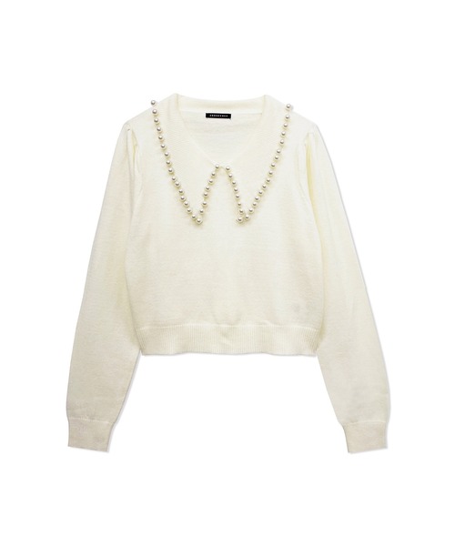 ANDGEEBEE(アンジービー)の「パールカラーニット(ニット/セーター・レディース・ブラック/アイボリー・MEDIUM)」の16枚目の写真