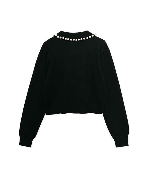 ANDGEEBEE(アンジービー)の「パールカラーニット(ニット/セーター・レディース・ブラック/アイボリー・MEDIUM)」の6枚目の写真