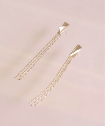 【IROLIER/イロリエール】SV925ペーパーアートチェーンフリンジピアス