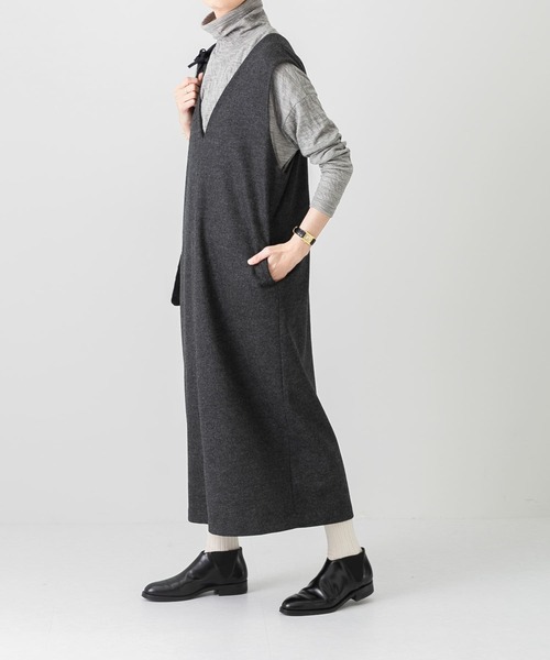 かぐれ（カグレ）の「ウールスムースVネックワンピース（ワンピース