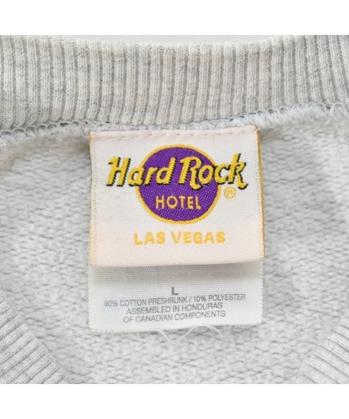 VINTAGE(ヴィンテージ)の「【ヴィンテージ古着】Hard Rock CAFE HOTEL ロゴ刺繍 クルーネックスウェット(スウェット・メンズ・グレー・LARGE)」の2枚目の写真