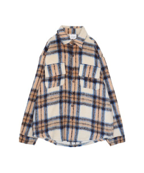 AMAIL（アマイル）の「Candy check Jacket（テーラードジャケット・レディース・ベージュ/ラベンダー・FREE）」の11枚目の写真