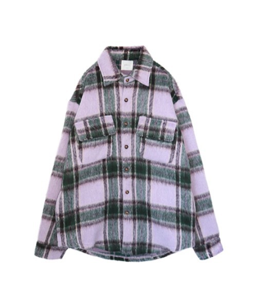 AMAIL（アマイル）の「Candy check Jacket（テーラードジャケット・レディース・ベージュ/ラベンダー・FREE）」の12枚目の写真