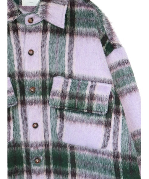 AMAIL（アマイル）の「Candy check Jacket（テーラードジャケット・レディース・ベージュ/ラベンダー・FREE）」の15枚目の写真