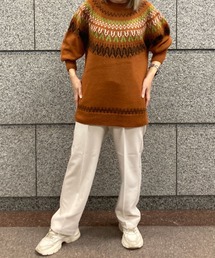 HEYUMM | HEYUMM　求心柄ボリュームスリーブニットトップ(ニット/セーター)