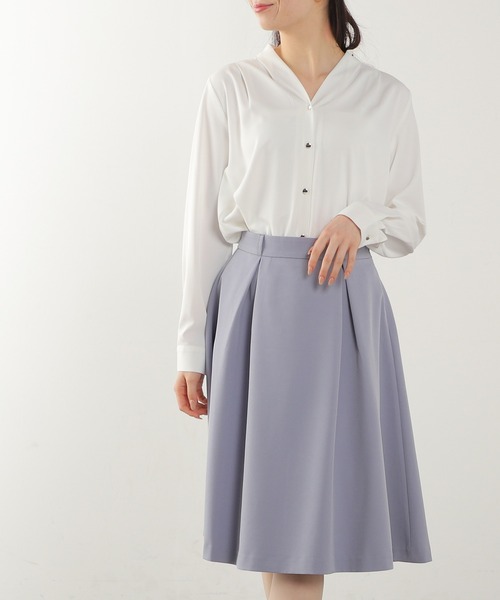 Honeys（ハニーズ）の「金釦使いブラウス（シャツ/ブラウス・レディース・ホワイト×ブラック/ホワイト/ネイビー/グレイッシュベージュ/ホワイト×ピンク・L/S/M/LL）」の12枚目の写真