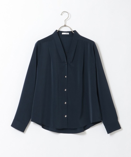 Honeys（ハニーズ）の「金釦使いブラウス（シャツ/ブラウス・レディース・ホワイト×ブラック/ホワイト/ネイビー/グレイッシュベージュ/ホワイト×ピンク・L/S/M/LL）」の20枚目の写真