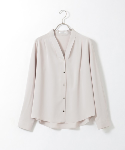 Honeys（ハニーズ）の「金釦使いブラウス（シャツ/ブラウス・レディース・ホワイト×ブラック/ホワイト/ネイビー/グレイッシュベージュ/ホワイト×ピンク・L/S/M/LL）」の10枚目の写真