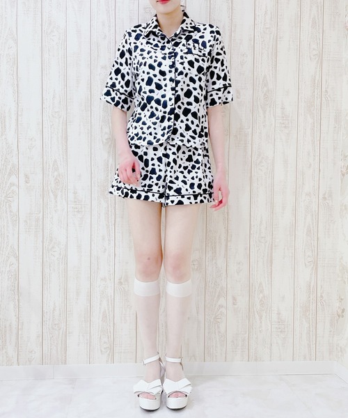 lilLilly（リルリリー）の「パイピングパジャマシャツ（ルームウェア/パジャマ・レディース・ピンク/ブルー/ホワイト系その他/ブラック系その他・FREE）」の19枚目の写真