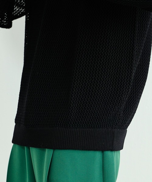 Lui's(ルイス)の「メッシュ編みビッグニット(ニット/セーター・メンズ・ブラック/オレンジ/グリーン・FREE)」の16枚目の写真