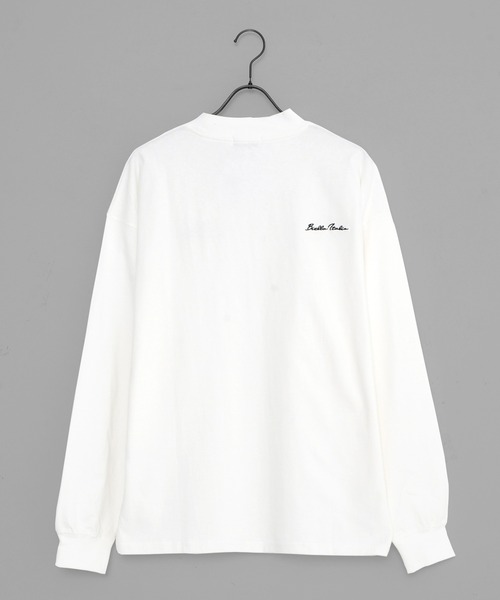 FILA（フィラ）の「【FILA/フィラ】WEB限定 別注 ワンポイント 筆記体刺繍 ビックシルエット ドロップショルダー モックネック ロンT 長袖Tシャツ（Tシャツ/カットソー・メンズ・ホワイト/チャコールグレー/ブラック/ミント・LL/M/L）」の16枚目の写真