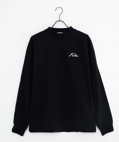 FILA（フィラ）の「【FILA/フィラ】WEB限定 別注 ワンポイント 筆記体刺繍 ビックシルエット ドロップショルダー モックネック ロンT 長袖Tシャツ（Tシャツ/カットソー・メンズ・ホワイト/チャコールグレー/ブラック/ミント・LL/M/L）」の21枚目の写真
